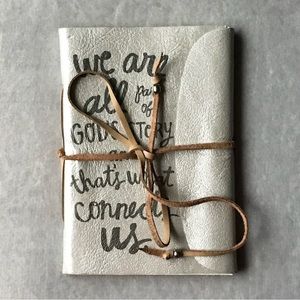 Altar'd State Silver Journal with Tan Tie